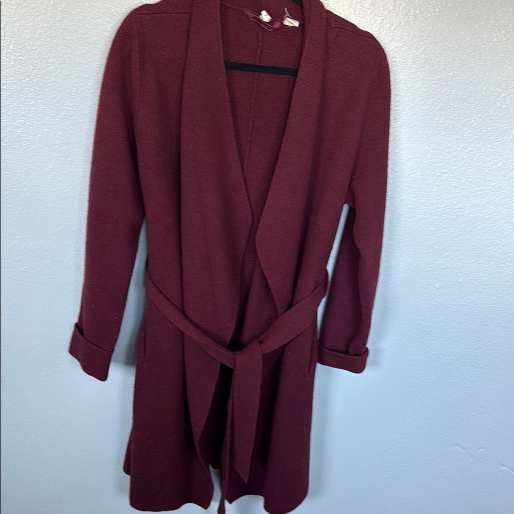 Anthropologie MOTH Women's Burgundy Sweater Cardigan